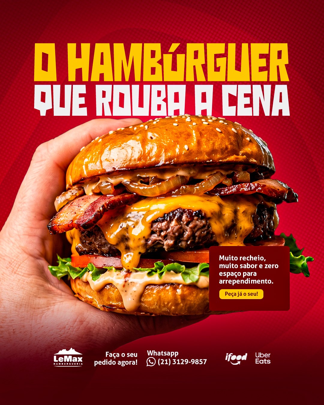 Arte de social media 2 — Le Max Hamburgueria