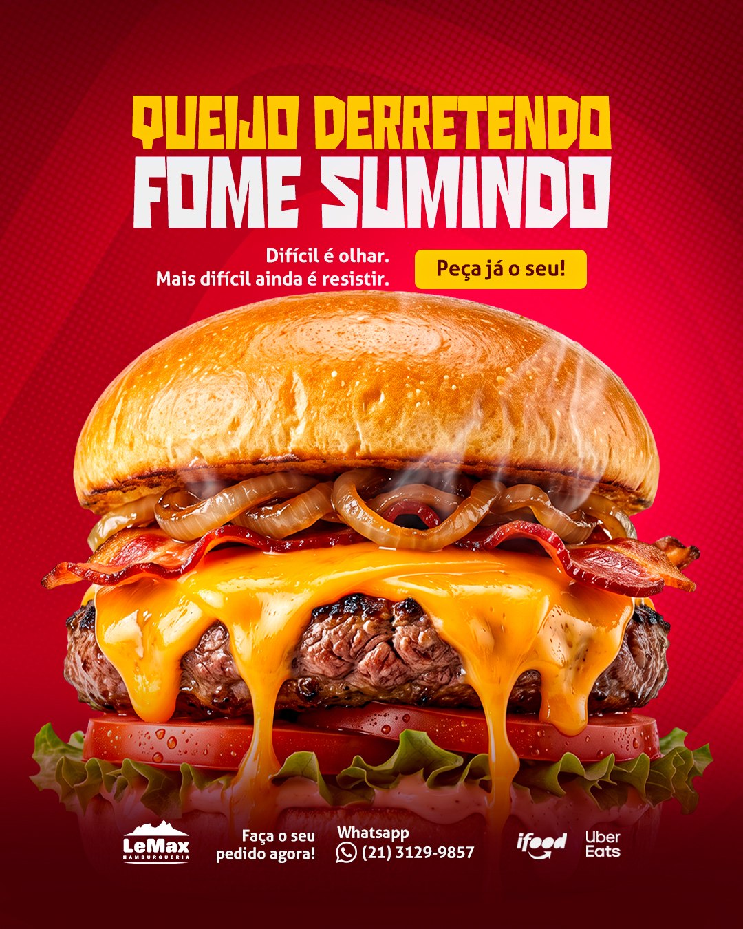 Arte de social media 3 — Le Max Hamburgueria