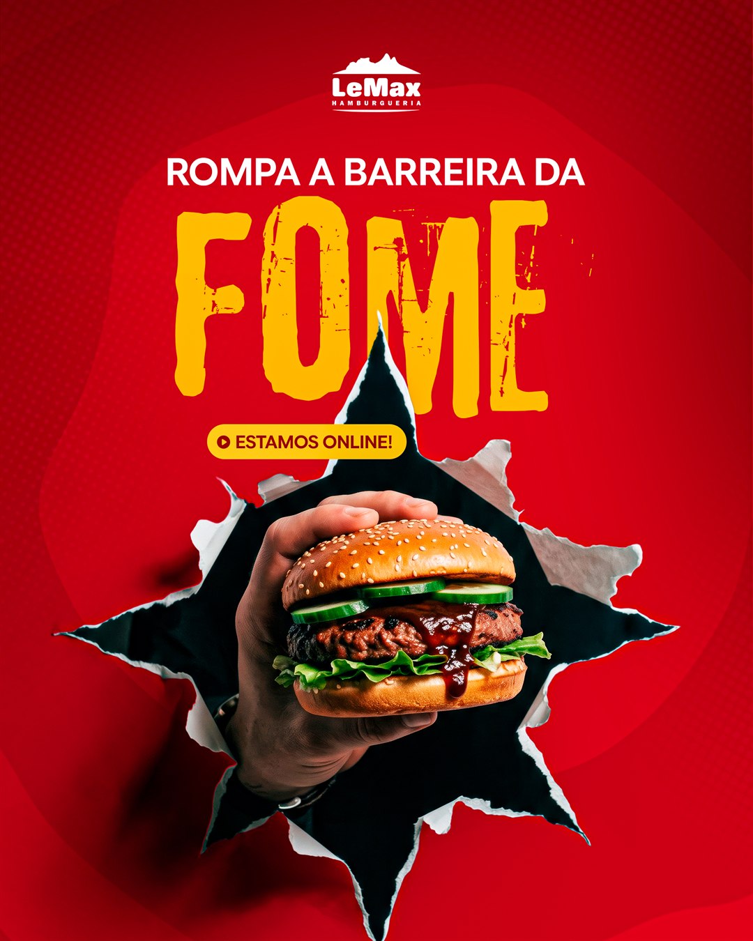 Arte de social media 4 — Le Max Hamburgueria