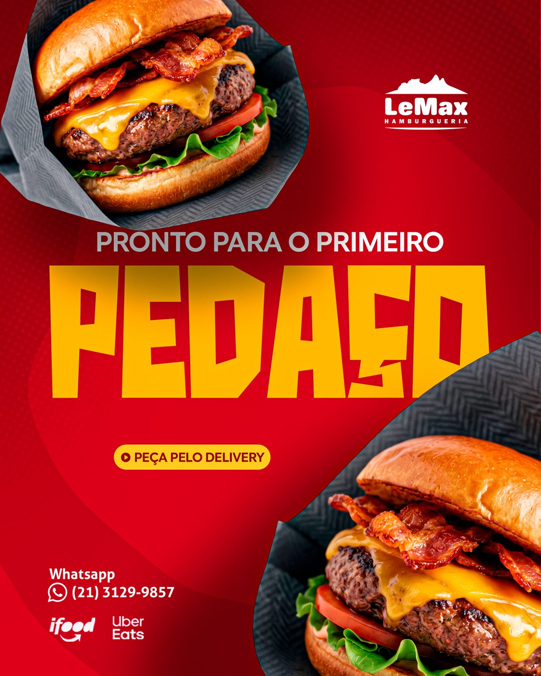 Arte de social media 5 — Le Max Hamburgueria