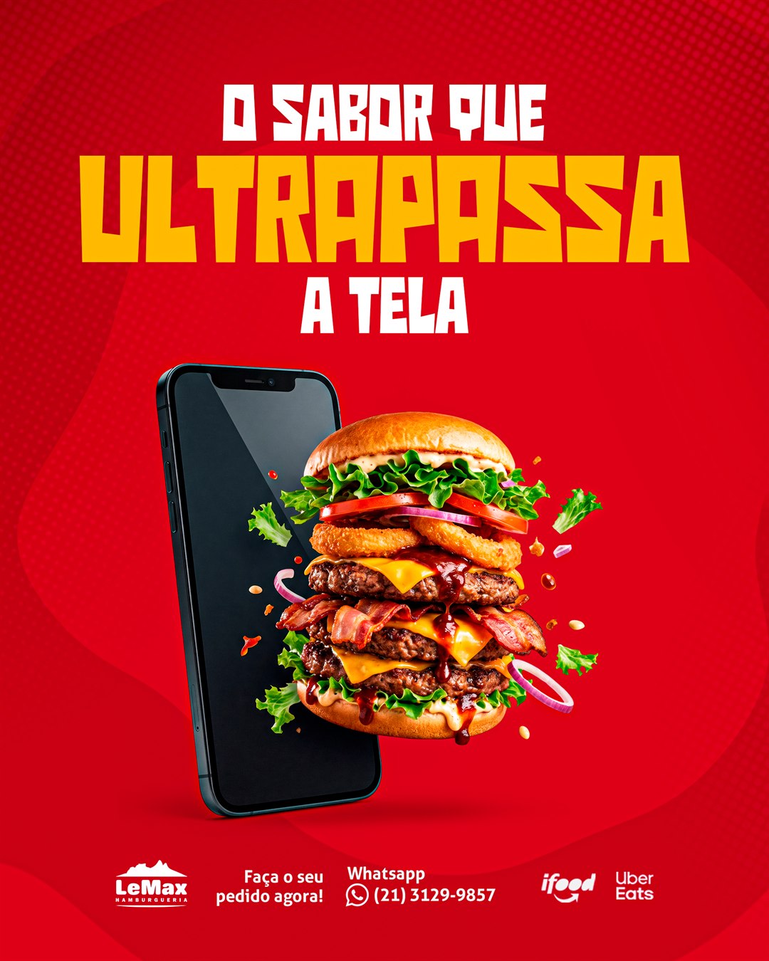 Arte de social media 6 — Le Max Hamburgueria