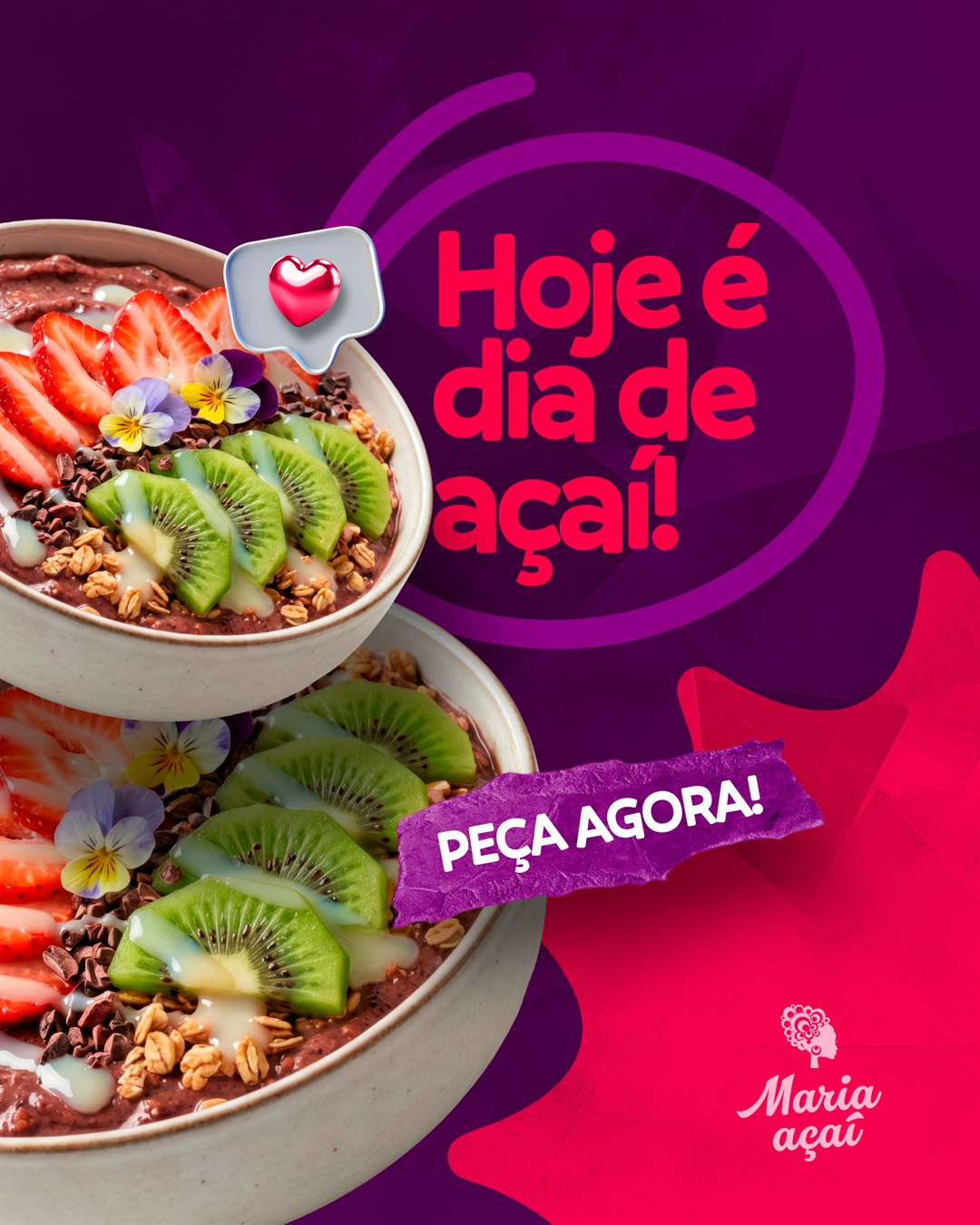 Arte de social media 2 — Maria Açaí